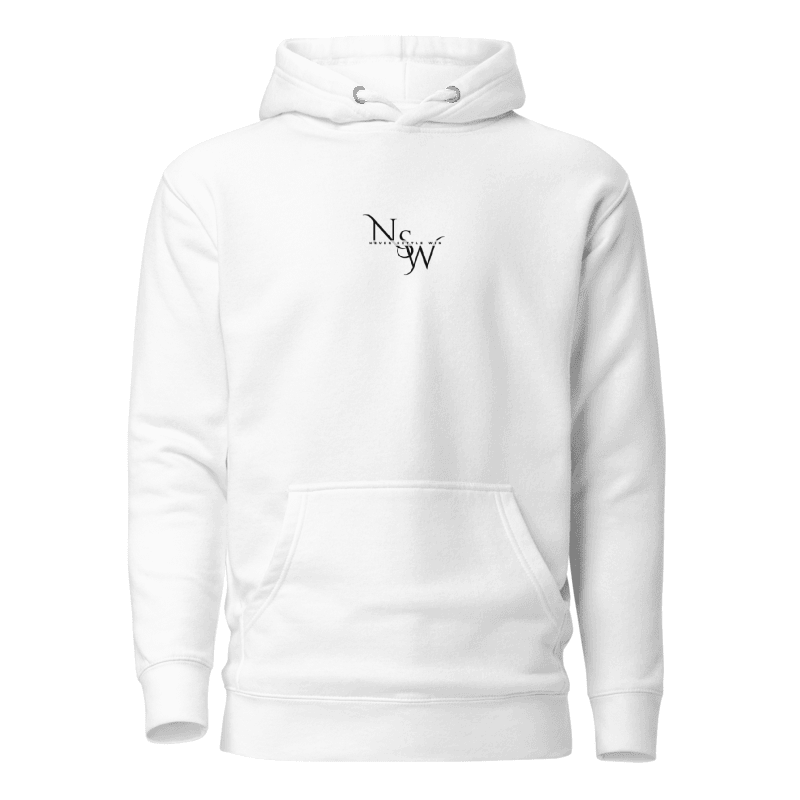 NSW Vibes: Never Settle Win, New South Wales - Unisex Pocket Hoodie - White